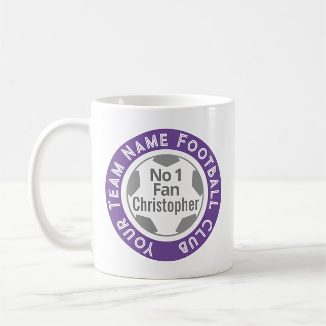 Football Club Name on a Coffee Mug (Left)