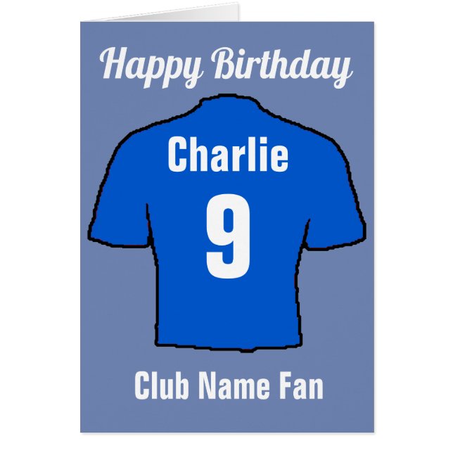 Football Club Shirts to Customise (Front)