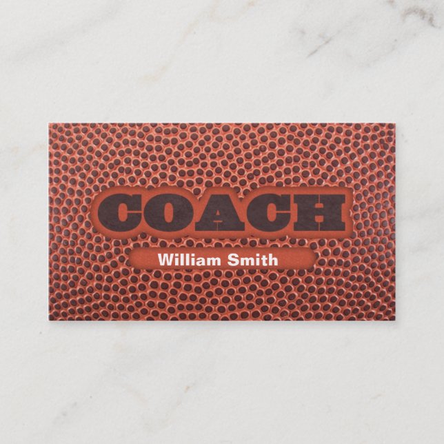 Football Coach business card (Front)