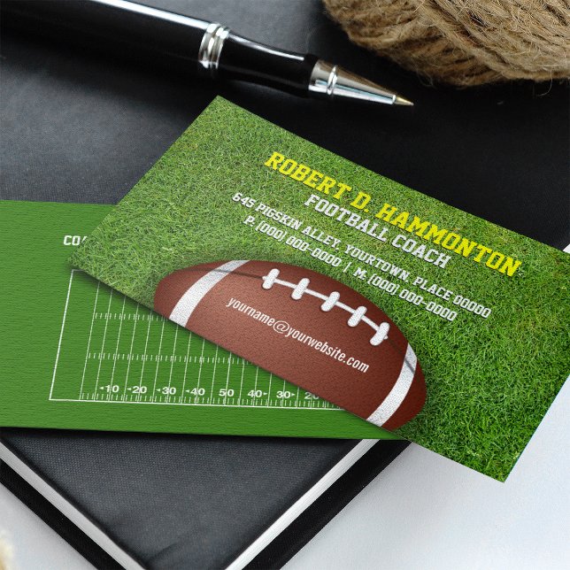 Football Coach Business Card (Creator Uploaded)