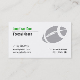 Football Coach Business Card