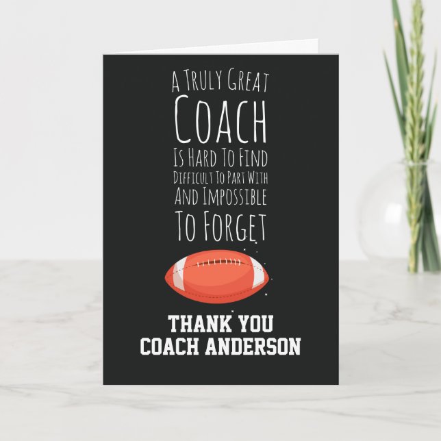Football Coach Card (Front)