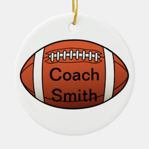 Football Coach Ceramic Tree Decoration