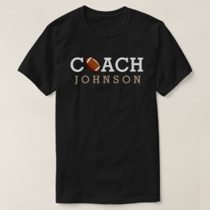 Football Coach Custom Name T-Shirt