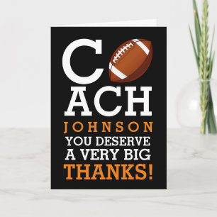 Football Coach Custom Name Thank You
