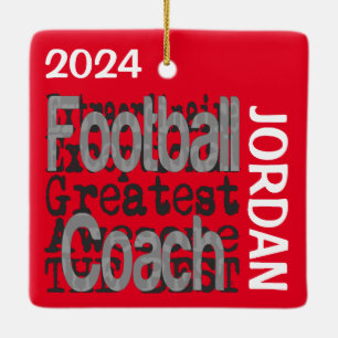Football Coach Extraordinaire CUSTOM Ceramic Ornament