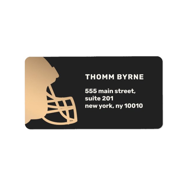 Football Coach  Label (Front)