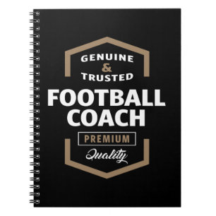 Football Coach Logo Gift Ideas Notebook