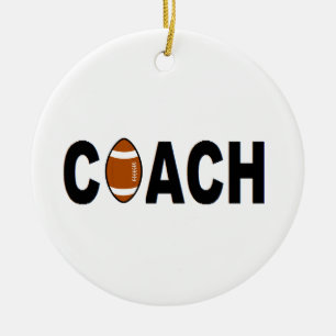 Football Coach Personalised Ceramic Tree Decoration
