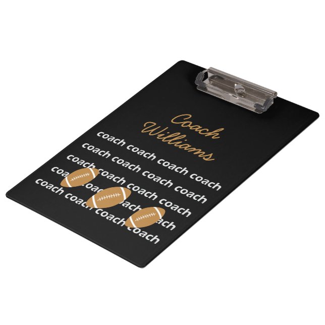 Football Coach Personalised Clipboard (Angled)