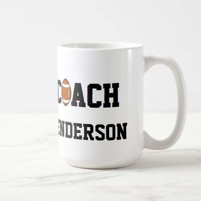 Football Coach Personalised Coffee Mug (Right)