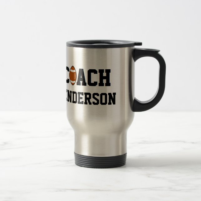 Football Coach Personalised Travel Mug (Right)