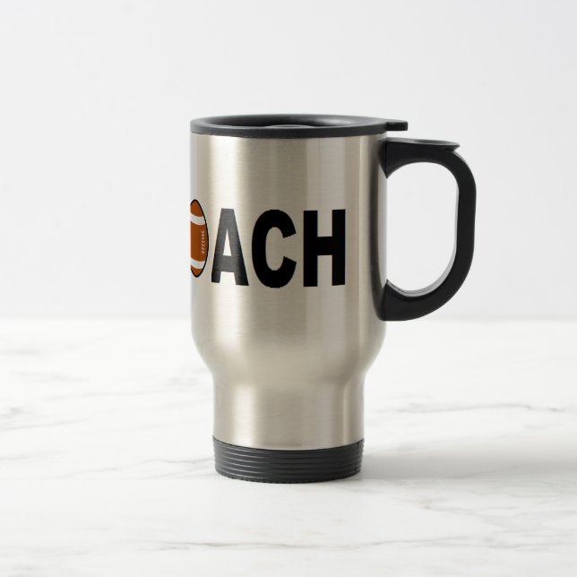 Football Coach Personalised Travel Mug (Right)