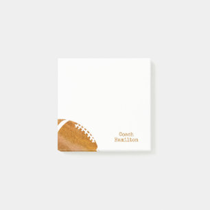 Football Coach Personalised Watercolor Trendy Post-it Notes
