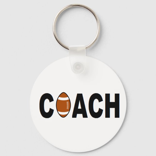 Football Coach Personalized Key Ring (Front)