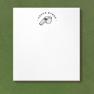 Football Coach Referee Whistle  Notepad