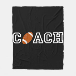 Football Coach T Appreciation Gift for Coaches Fleece Blanket