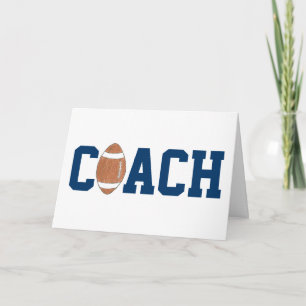 Football coach thank you card