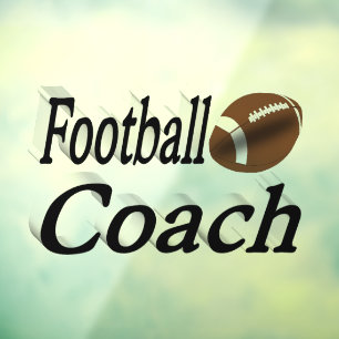 Football Coach Window Cling