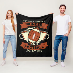 Football Coffee Fleece Blanket
