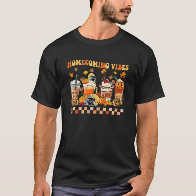 Football Coffee Homecoming Hoco 2022 Pumpkin Spice T-Shirt (Front)