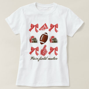 Football Coquette Bow Shirt, Coquette Aesthetic, T-Shirt