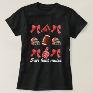 Football Coquette Bow Shirt, Coquette Aesthetic, T-Shirt