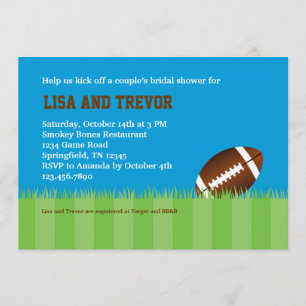 Football Couples Bridal Shower Invitation