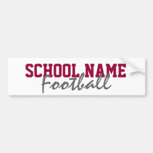 Football - Create your own School Spirit Bumper Sticker