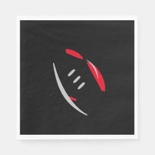 Football Crimson/Grey/Black Luncheon Napkins