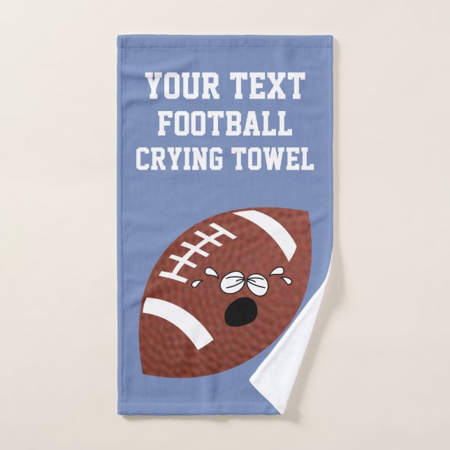 Football Crying Towel Your Text and Colour (Hand Towel)