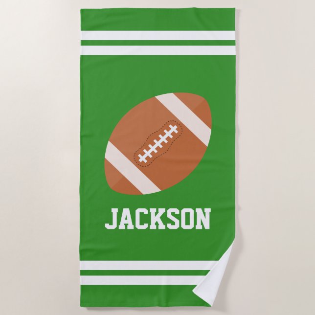 Football Custom Kids Beach Towel (Front)