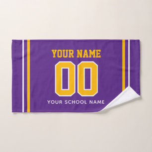 Football Custom Name & Jersey Number, Team Gift Hand Towel