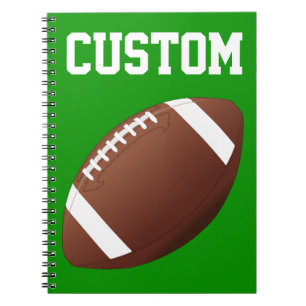 Football Custom Player or Team Name Sports Notebook