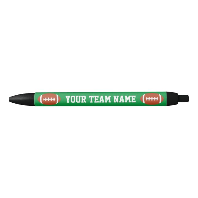 Football Custom Team Name and Colour Sports Coach Black Ink Pen (Front)