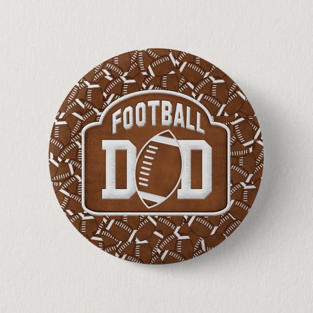 Football Dad 6 Cm Round Badge (Front)
