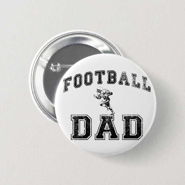 Football Dad 6 Cm Round Badge (Front & Back)