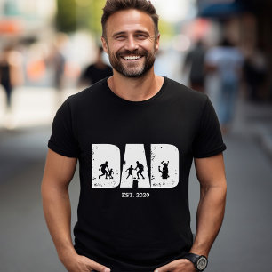 Football DAD and Child EST. Custom Gift  T-Shirt