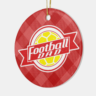 Football Dad Ceramic Tree Decoration