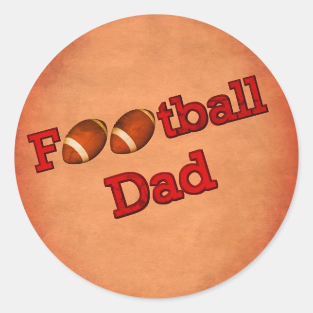 Football Dad  Classic Round Sticker (Front)
