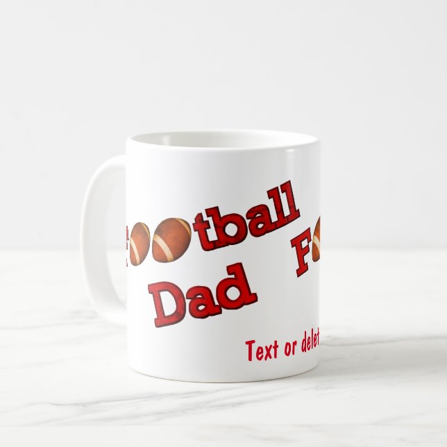 Football Dad Cute Personalised Coffee Mug (Front Left)