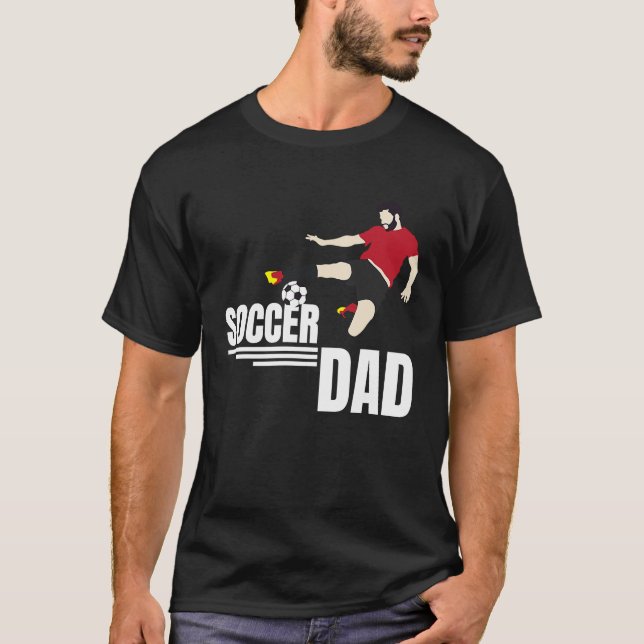 Football Dad Father Soccer Player  T T-Shirt (Front)