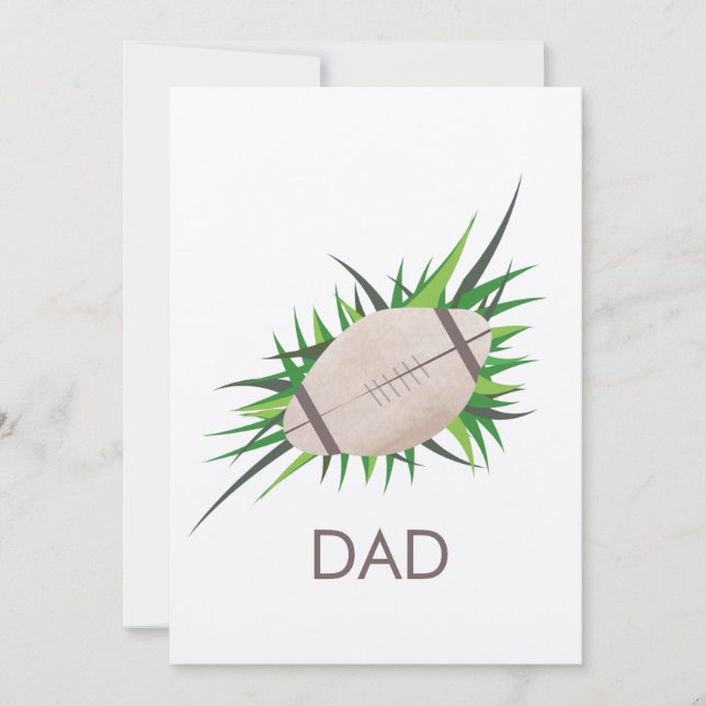 Football Dad Fathers Day Sports Card (Front)