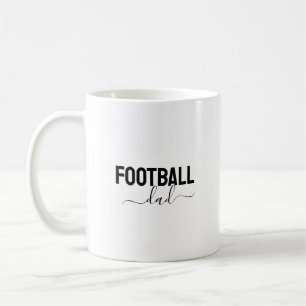 Football dad modern script coffee mug