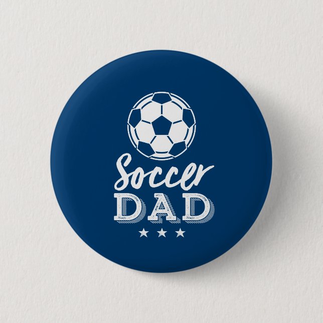 Football Dad Proud Father of Soccer Player Kid 6 Cm Round Badge (Front)