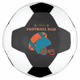 Football dad sports lovers orange blue vintage