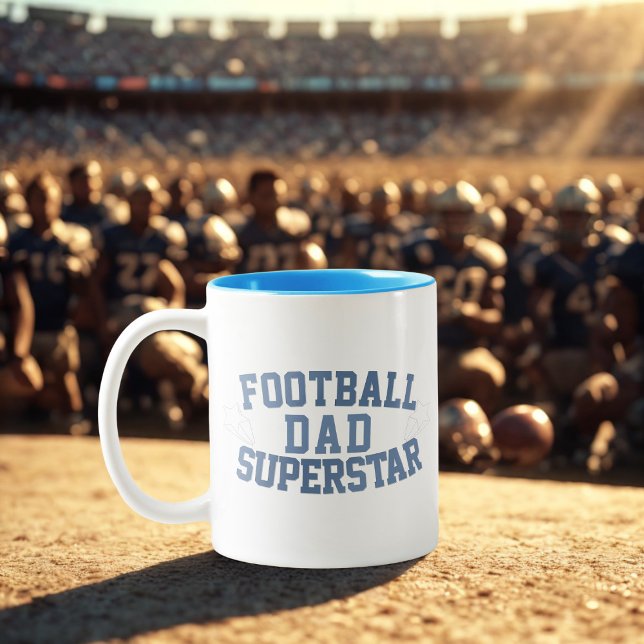 Football Dad Superstar Coffee Mug (For the dad that loves football.)