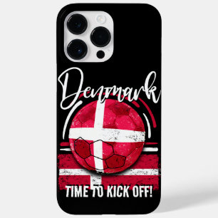 Football Denmark Flag, Danish Vintage Flag Case-Mate iPhone 14 Pro Max Case