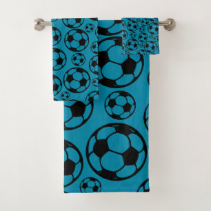 Football design bath towel set