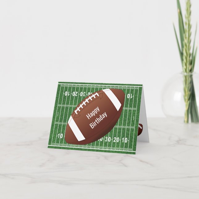 Football Design Birthday Greeting Card (Front)